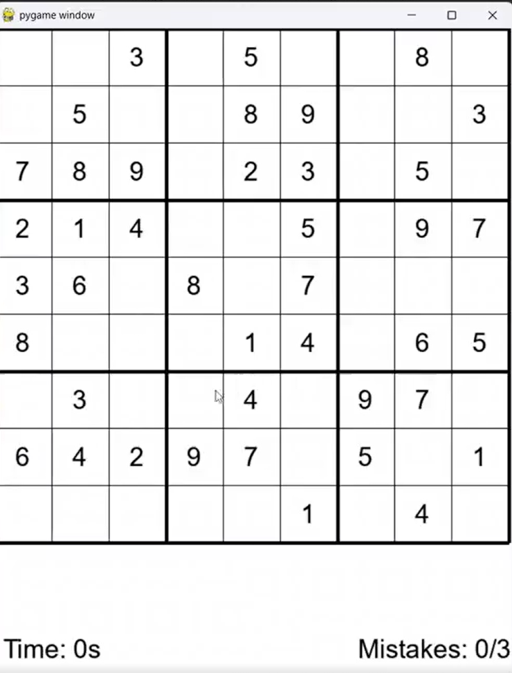 Sudoku Pygame Thumbnail