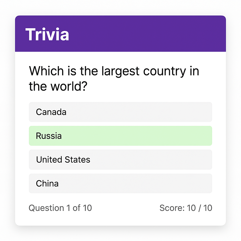 Trivia React Thumbnail